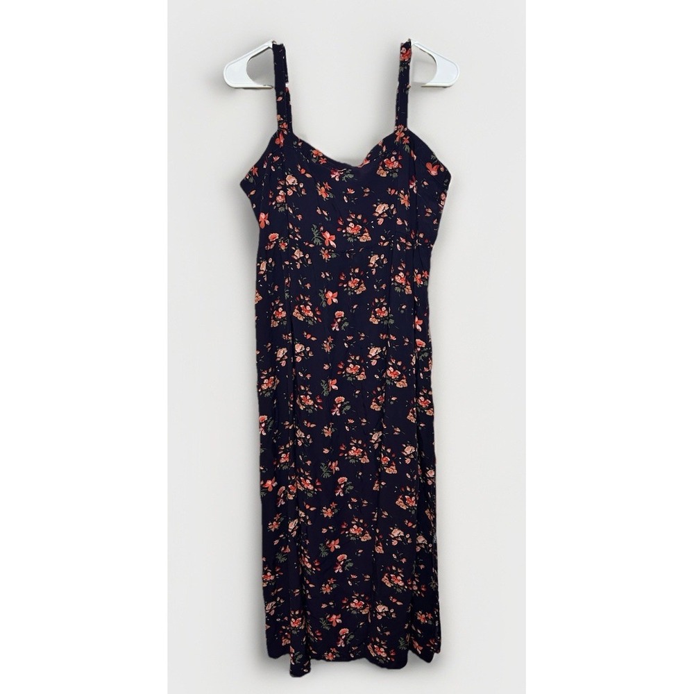 Natural Life Floral Side Slit Maxi Dress L/XL Boho Whimsy Cottage Dainty Cute - Picture 2 of 8
